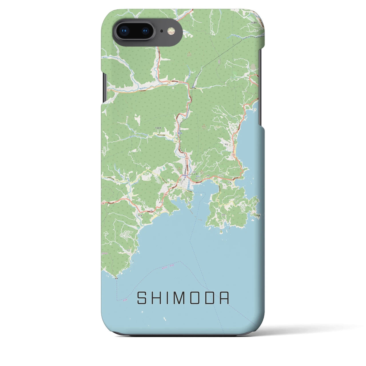 【下田(静岡県)】地図柄iPhoneケース(バックカバータイプ)