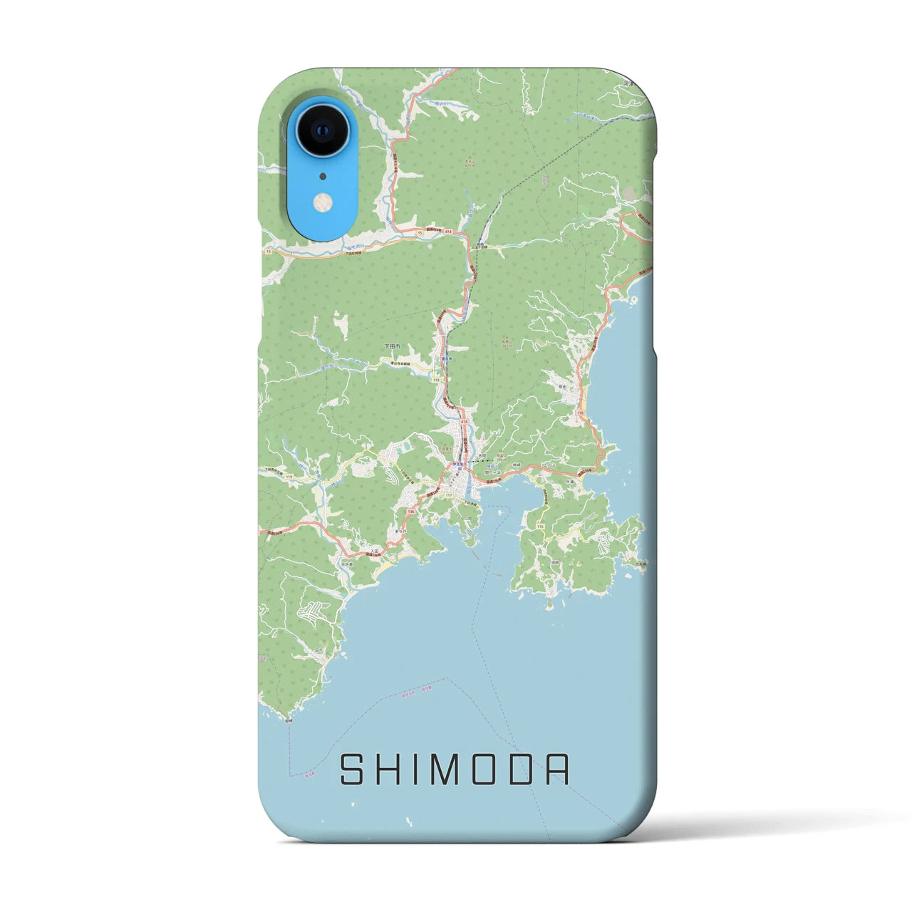 【下田(静岡県)】地図柄iPhoneケース(バックカバータイプ)