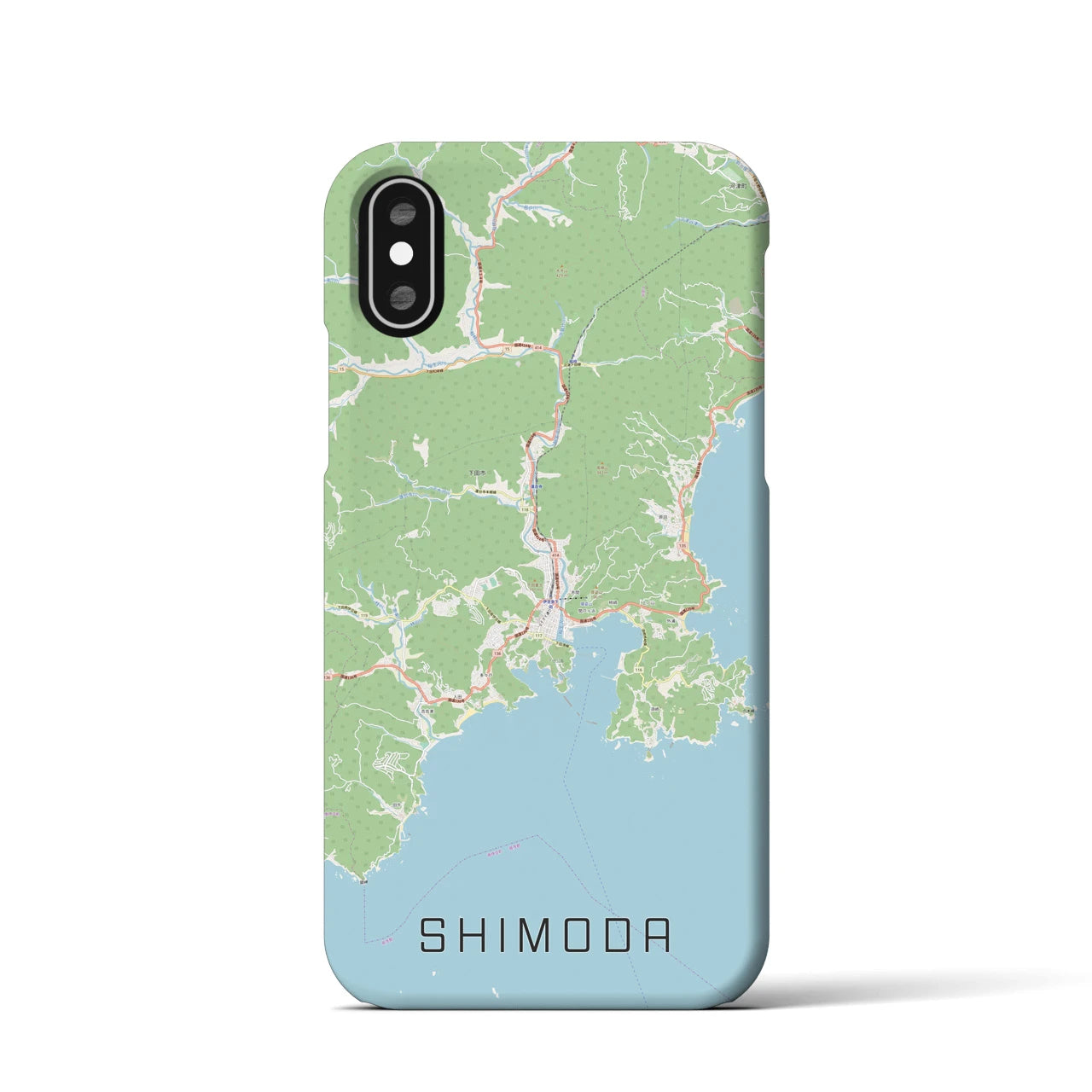 【下田(静岡県)】地図柄iPhoneケース(バックカバータイプ)
