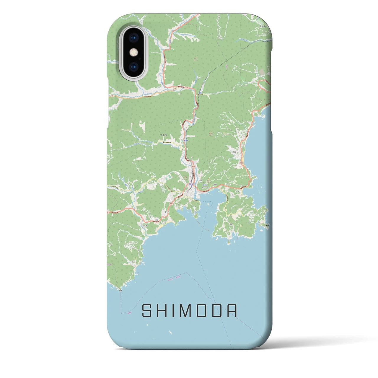 【下田(静岡県)】地図柄iPhoneケース(バックカバータイプ)