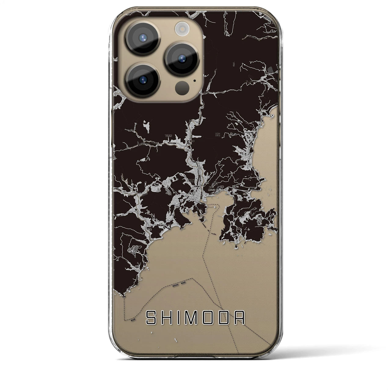 【下田(静岡県)】地図柄iPhoneケース(クリアタイプ)