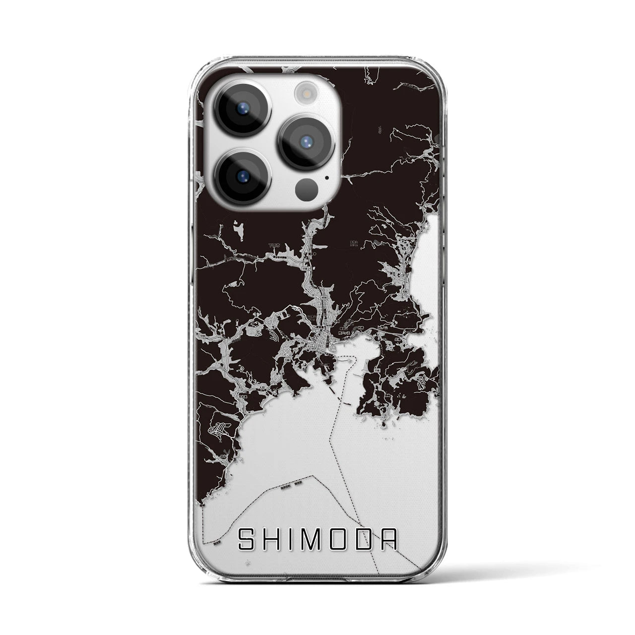 【下田(静岡県)】地図柄iPhoneケース(クリアタイプ)