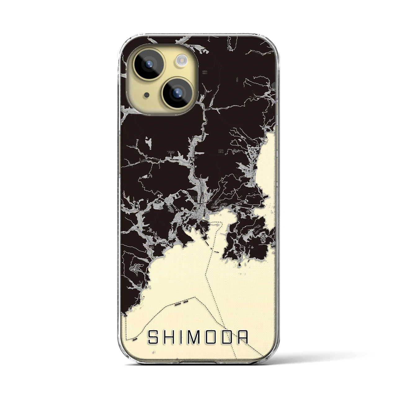 【下田(静岡県)】地図柄iPhoneケース(クリアタイプ)