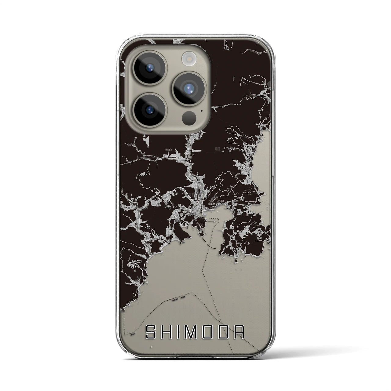 【下田(静岡県)】地図柄iPhoneケース(クリアタイプ)