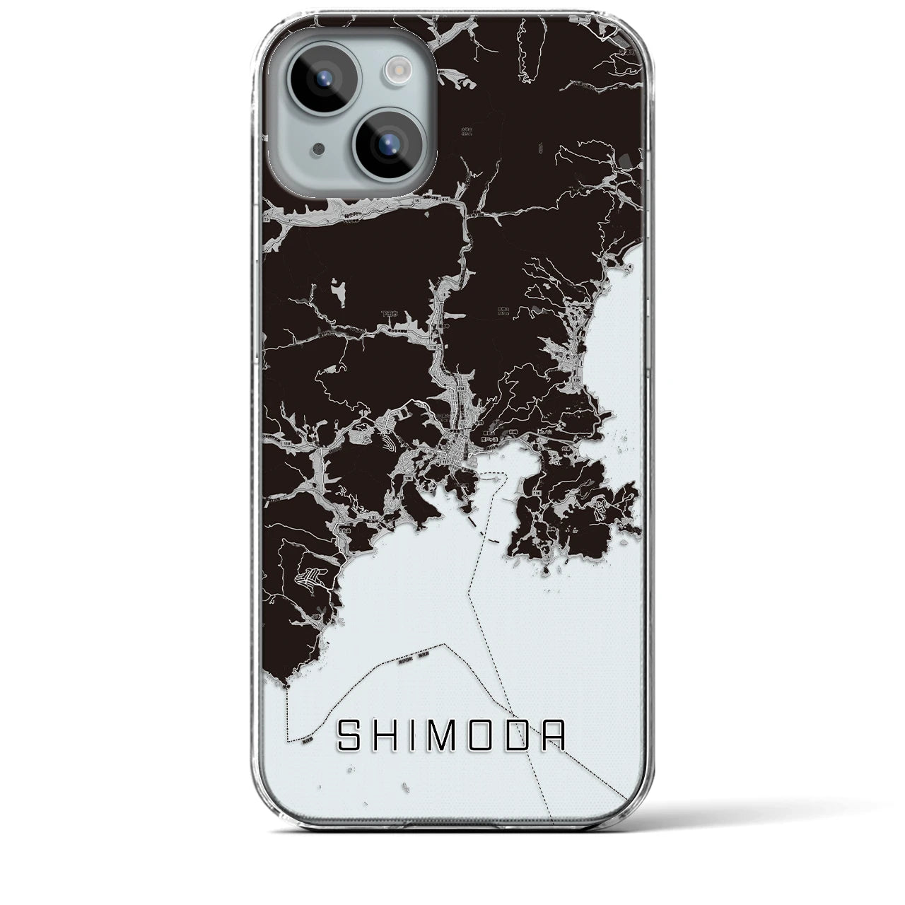 【下田(静岡県)】地図柄iPhoneケース(クリアタイプ)