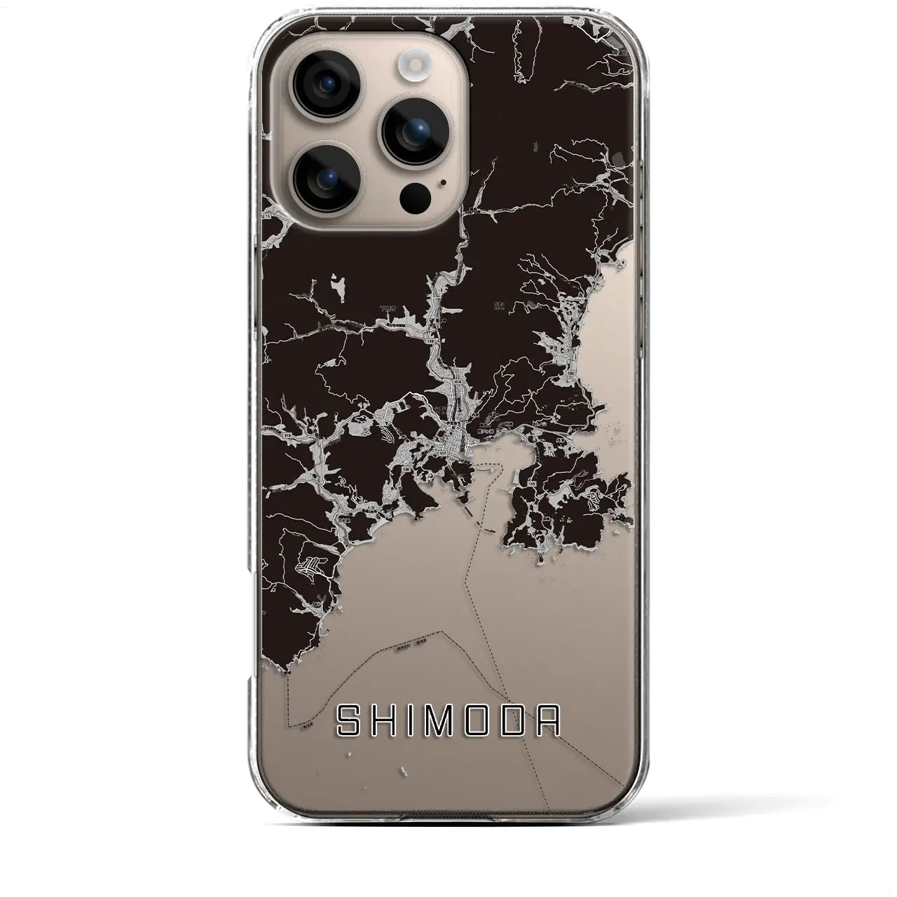 【下田(静岡県)】地図柄iPhoneケース(クリアタイプ)