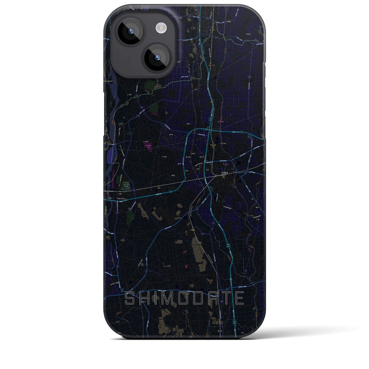 【下館(茨城県)】地図柄iPhoneケース(バックカバータイプ)
