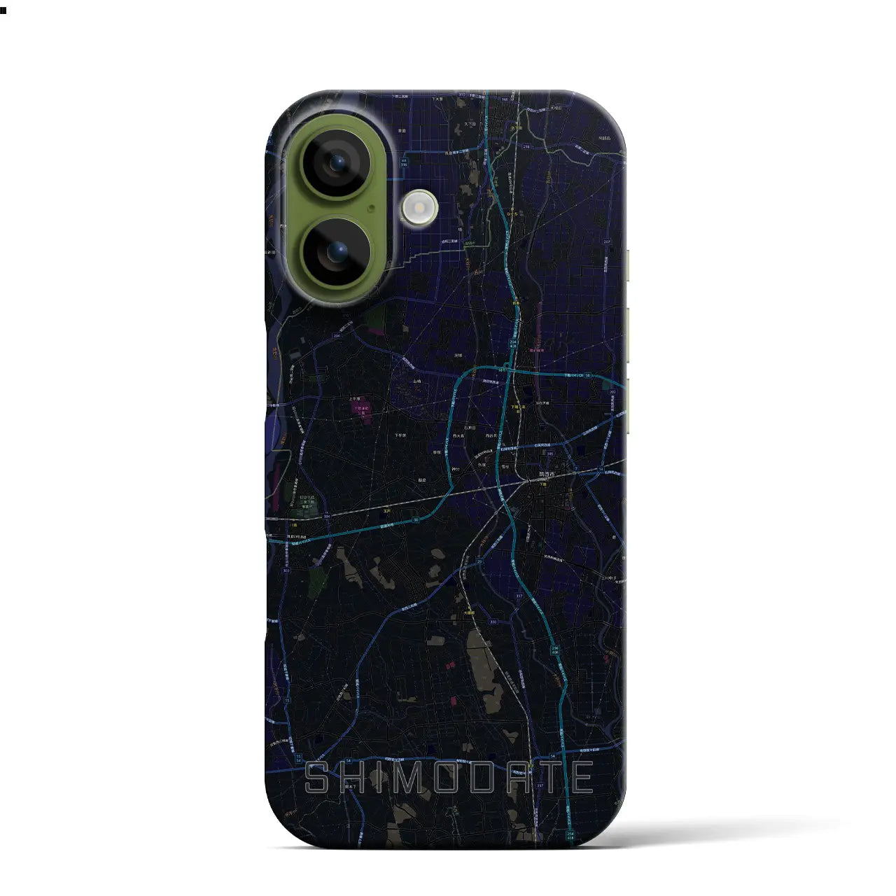 【下館(茨城県)】地図柄iPhoneケース(バックカバータイプ)