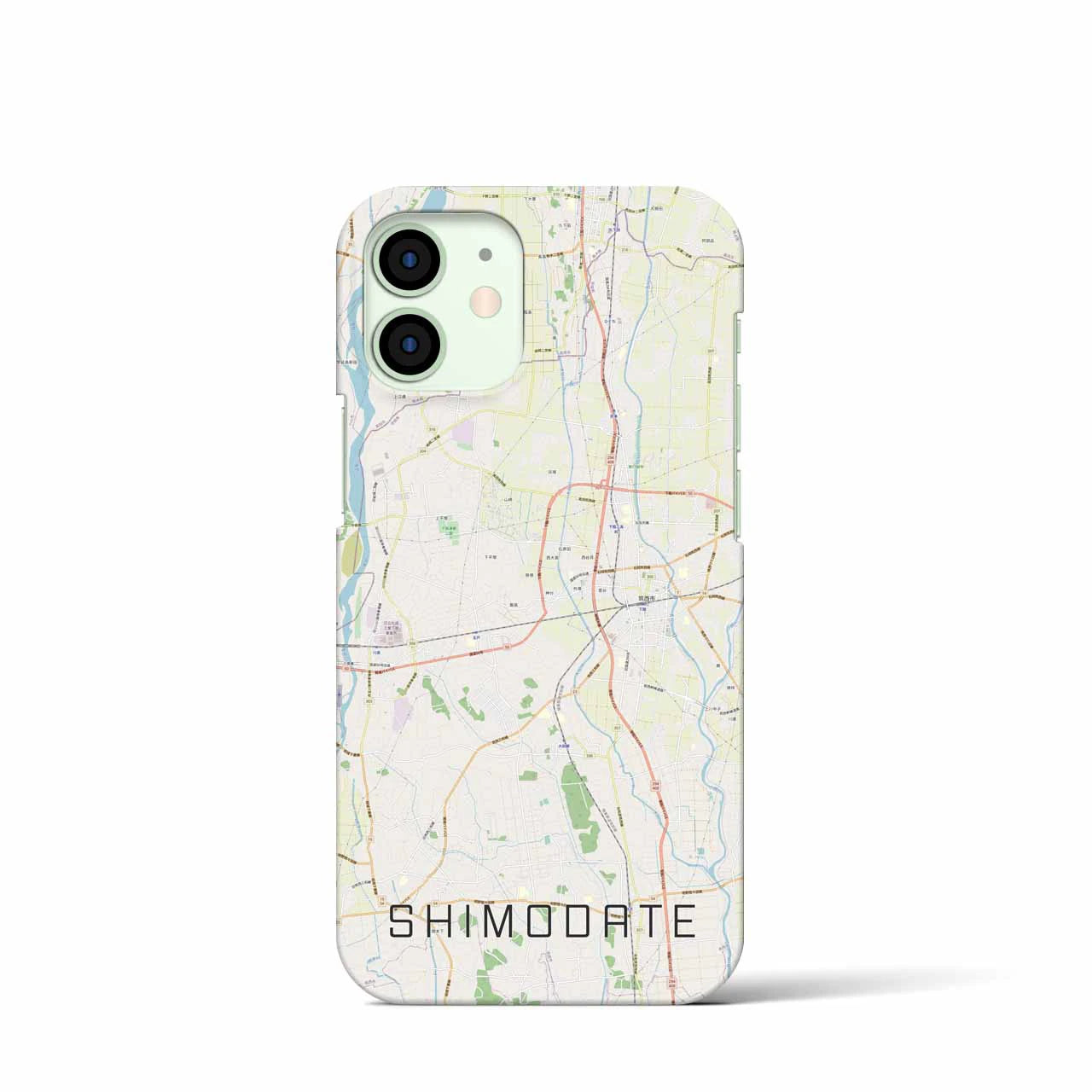 【下館(茨城県)】地図柄iPhoneケース(バックカバータイプ)