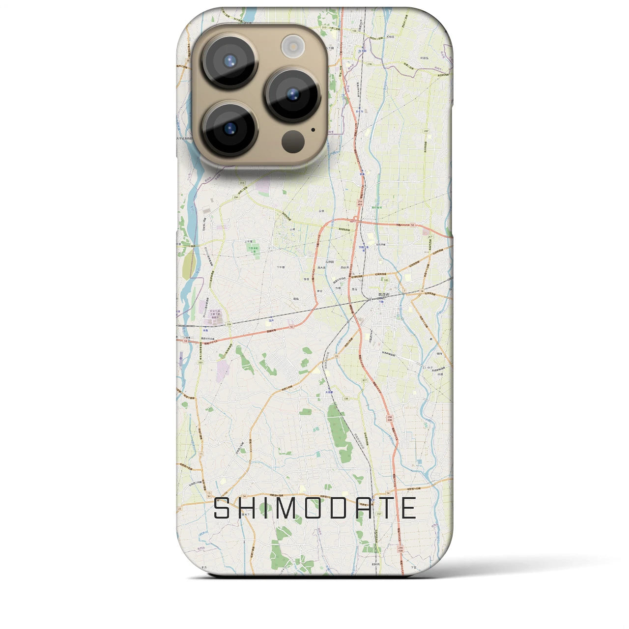 【下館(茨城県)】地図柄iPhoneケース(バックカバータイプ)