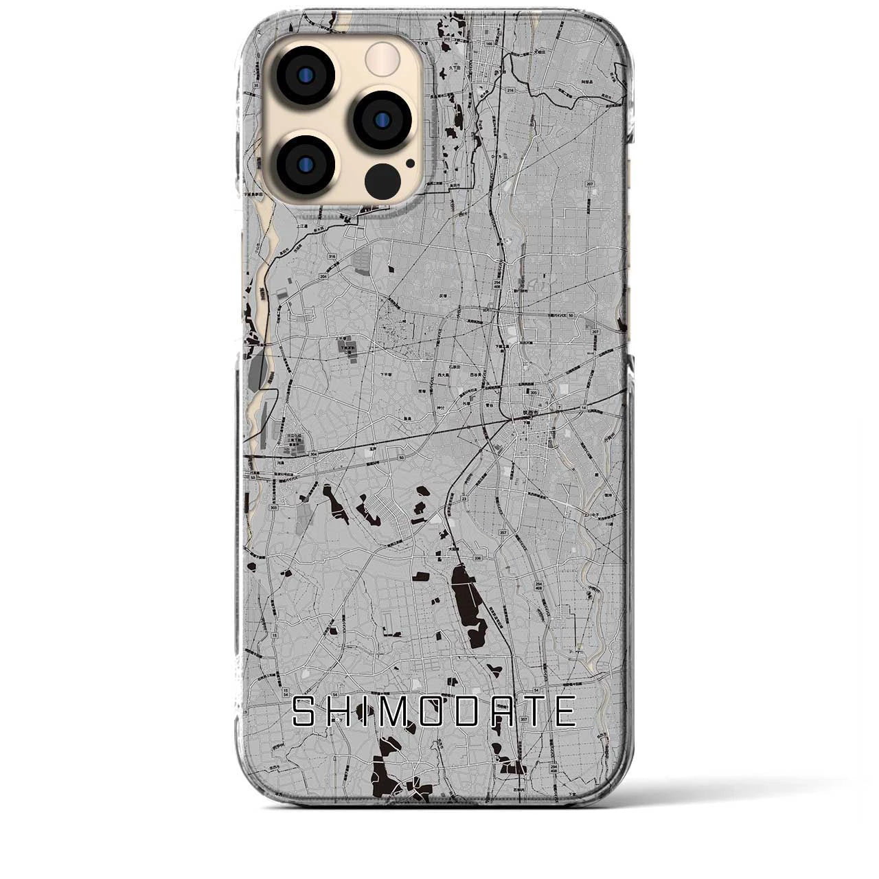 【下館(茨城県)】地図柄iPhoneケース(クリアタイプ)