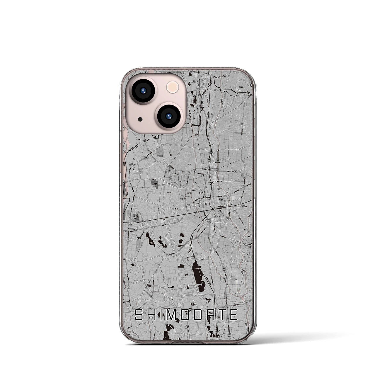 【下館(茨城県)】地図柄iPhoneケース(クリアタイプ)