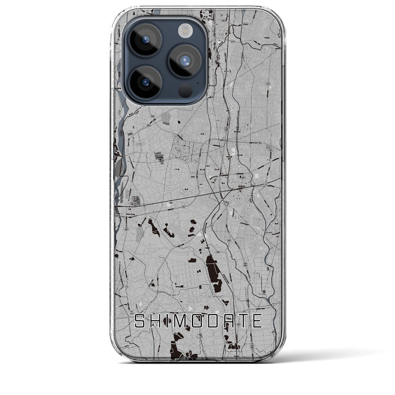 【下館(茨城県)】地図柄iPhoneケース(クリアタイプ)