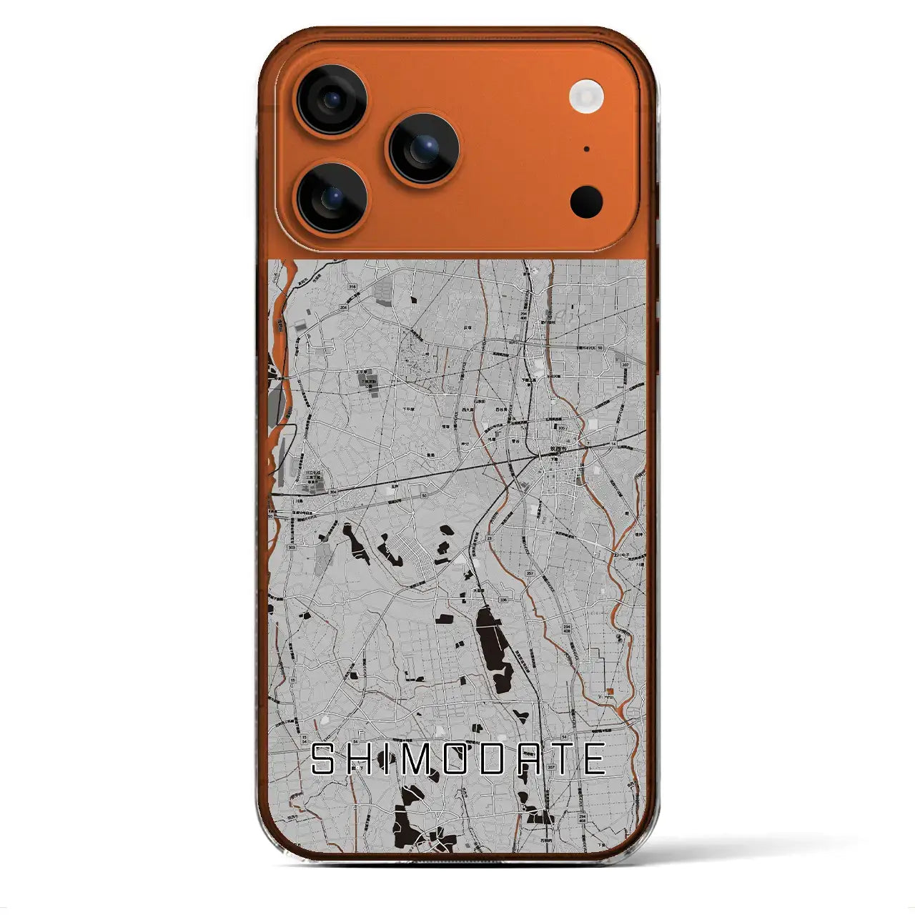 【下館(茨城県)】地図柄iPhoneケース(クリアタイプ)