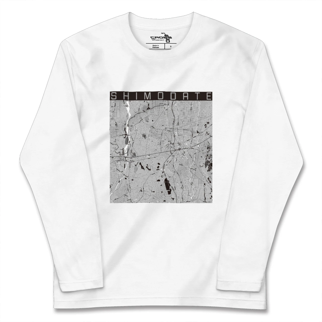 【下館(茨城県)】地図柄ロングスリーブTシャツ