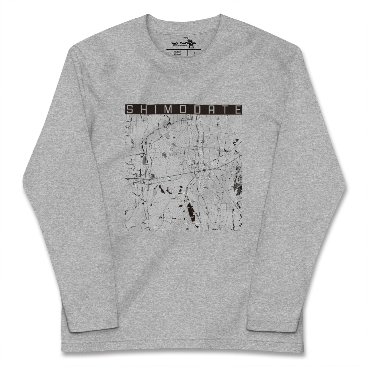 【下館(茨城県)】地図柄ロングスリーブTシャツ