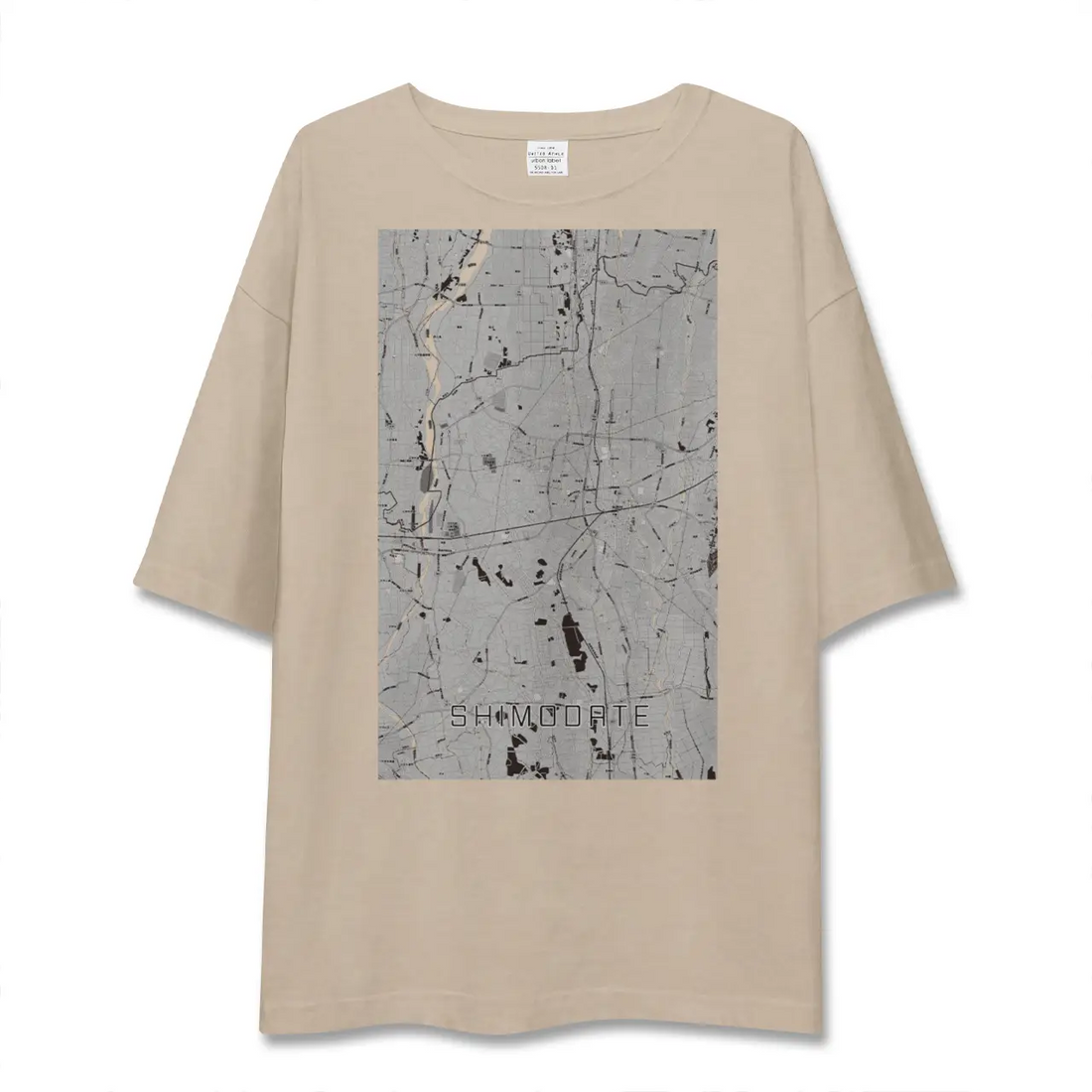 【下館(茨城県)】地図柄ビッグシルエットTシャツ