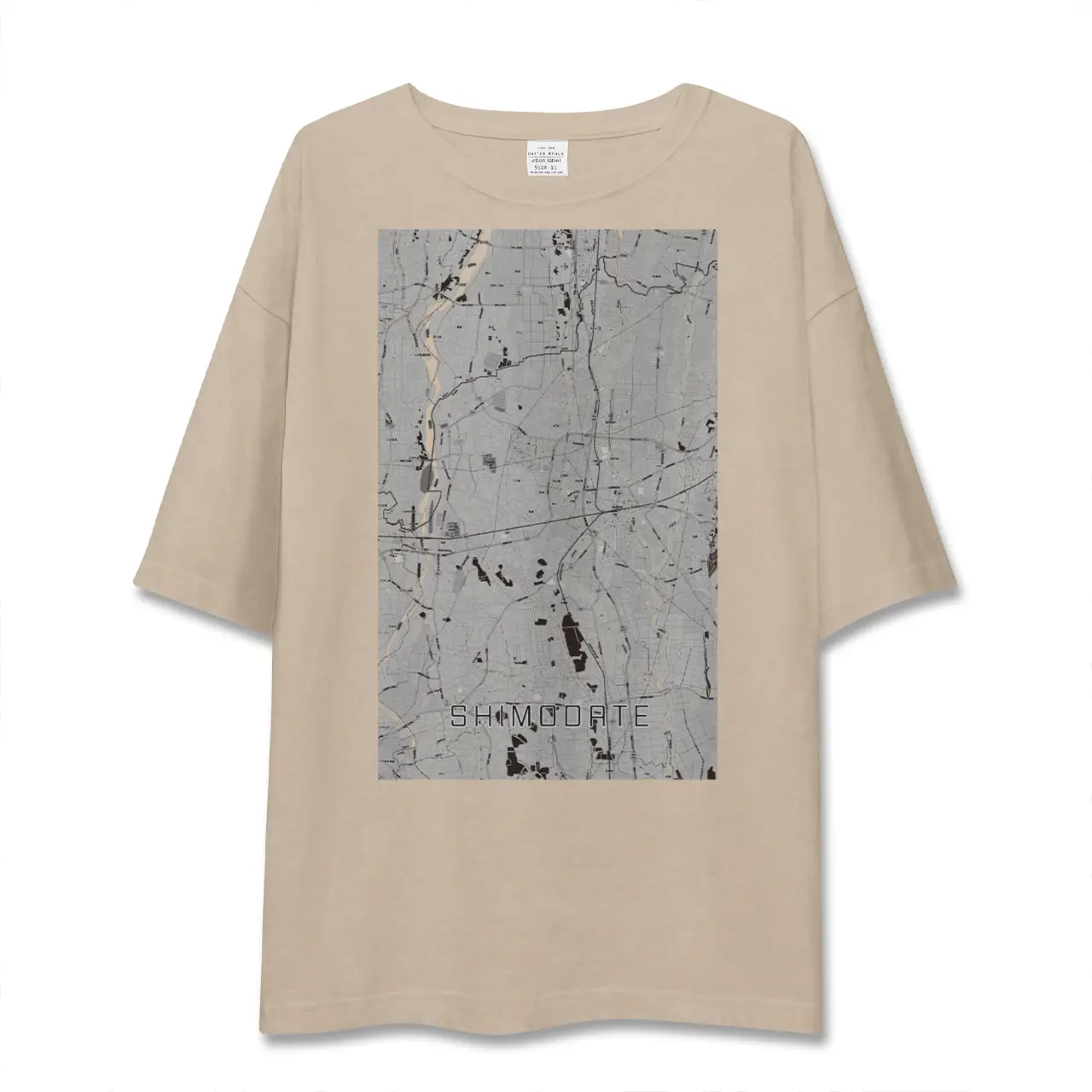 【下館(茨城県)】地図柄ビッグシルエットTシャツ