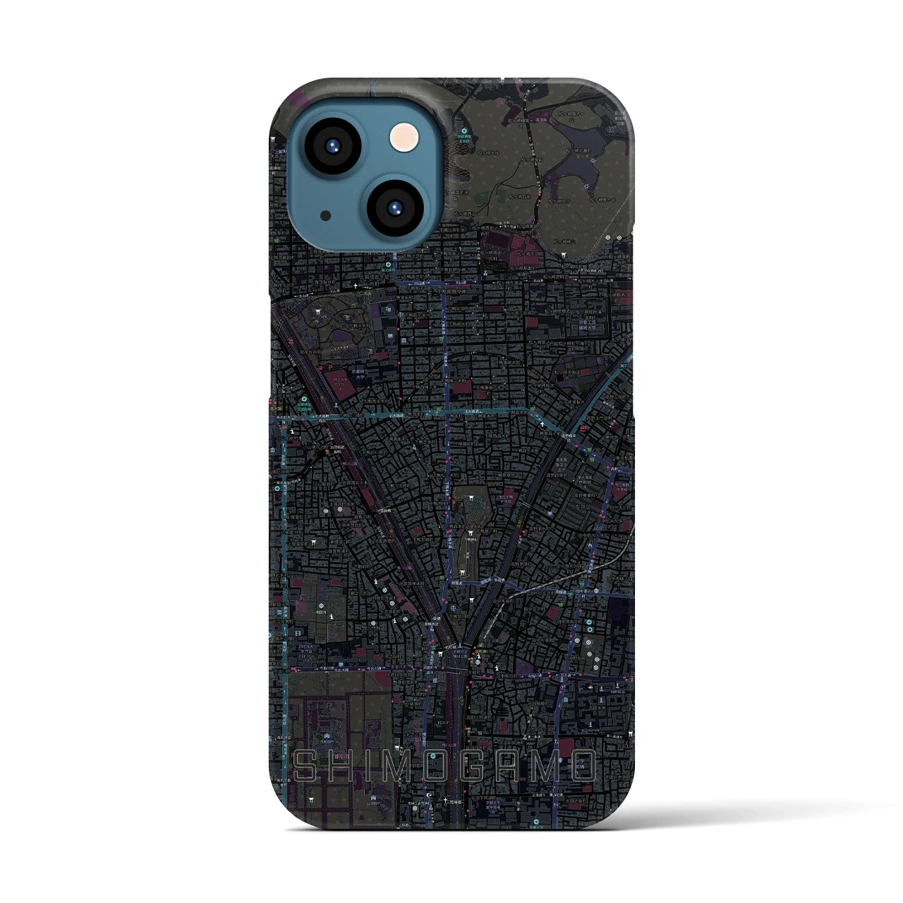 【下鴨(京都府)】地図柄iPhoneケース(バックカバータイプ)