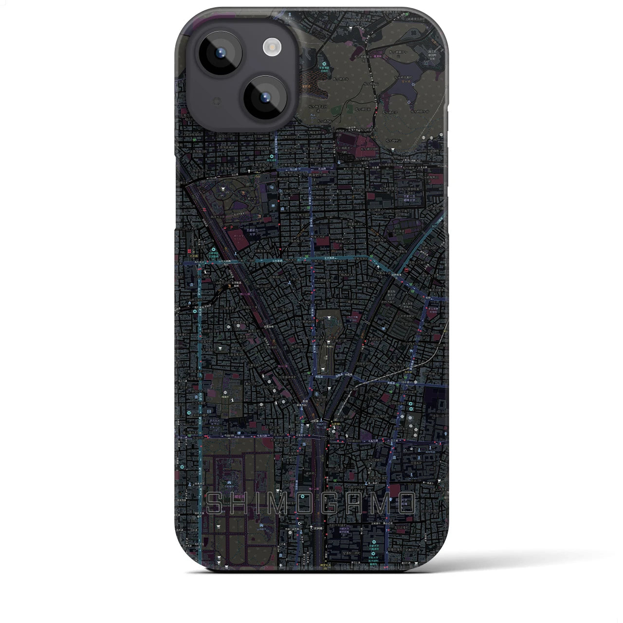 【下鴨(京都府)】地図柄iPhoneケース(バックカバータイプ)