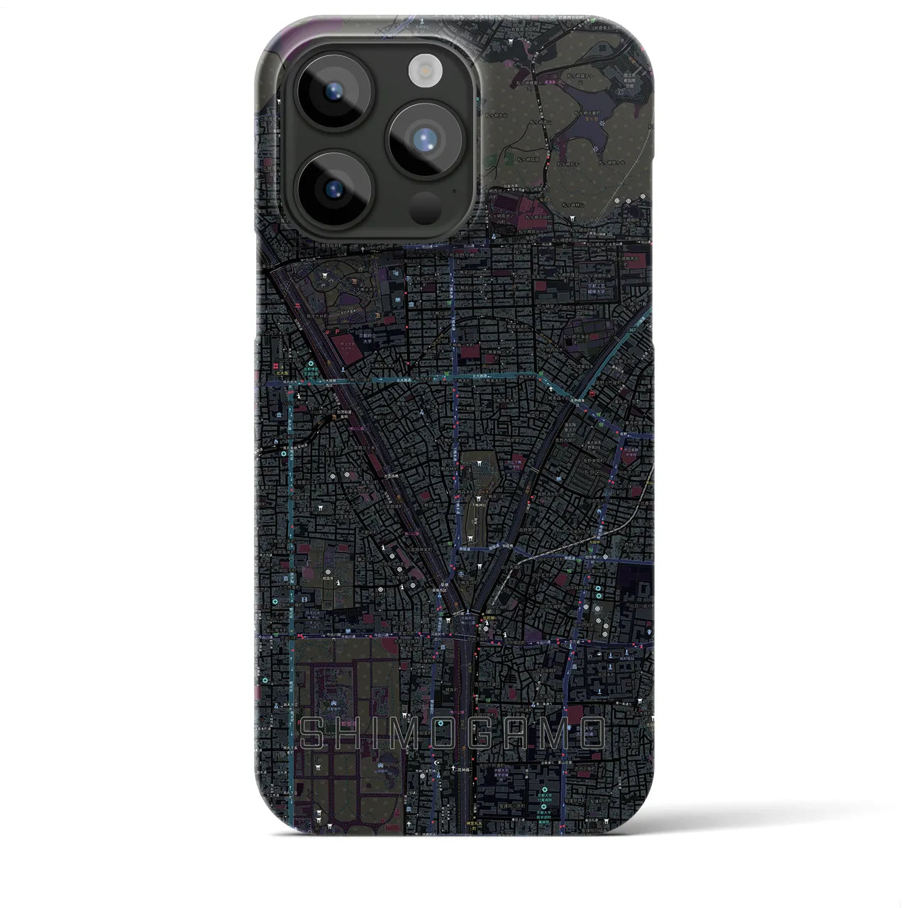 【下鴨(京都府)】地図柄iPhoneケース(バックカバータイプ)