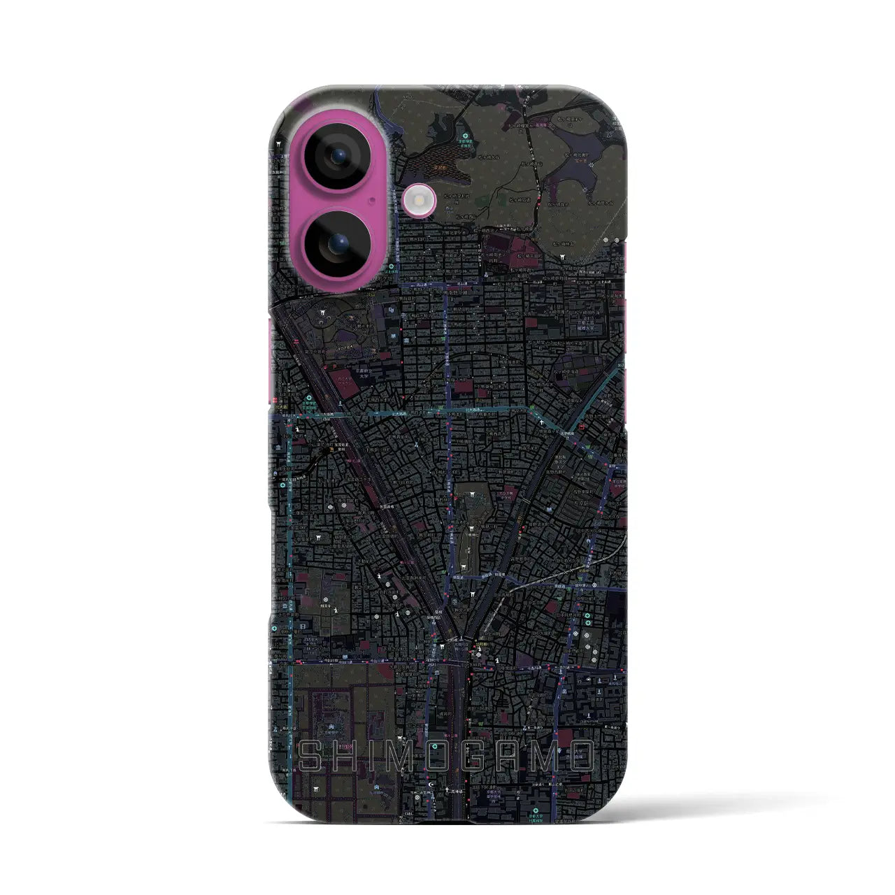 【下鴨(京都府)】地図柄iPhoneケース(バックカバータイプ)