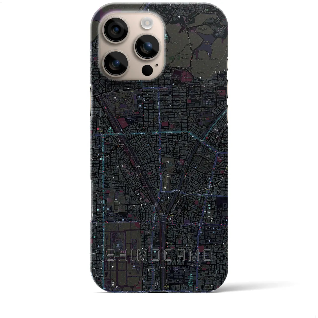 【下鴨(京都府)】地図柄iPhoneケース(バックカバータイプ)