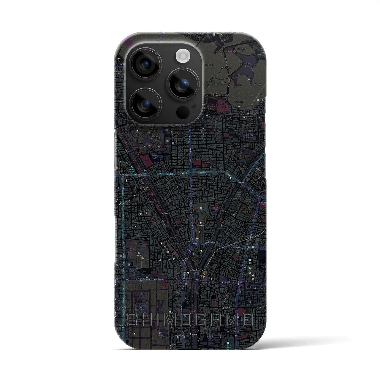 【下鴨(京都府)】地図柄iPhoneケース(バックカバータイプ)