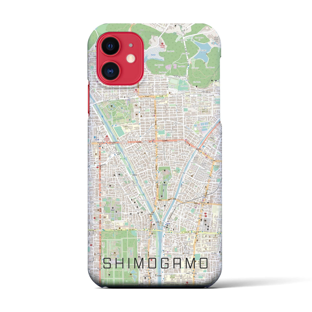 【下鴨(京都府)】地図柄iPhoneケース(バックカバータイプ)