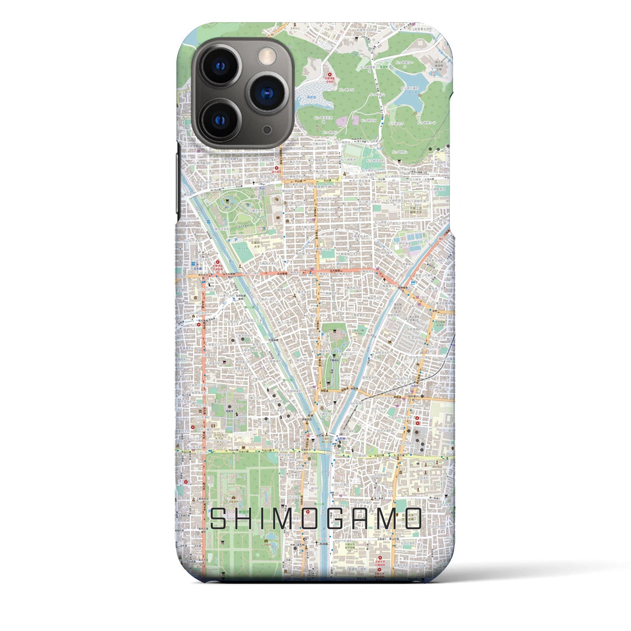 【下鴨(京都府)】地図柄iPhoneケース(バックカバータイプ)