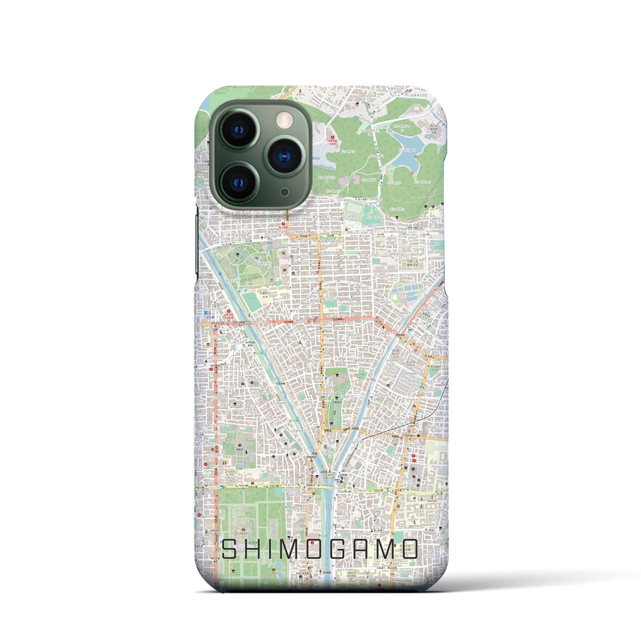 【下鴨(京都府)】地図柄iPhoneケース(バックカバータイプ)