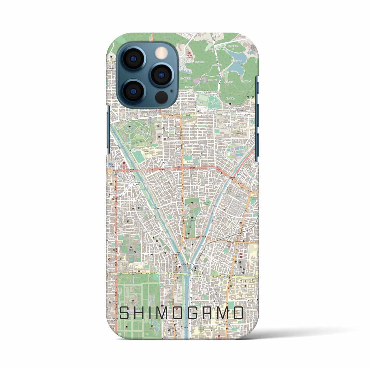 【下鴨(京都府)】地図柄iPhoneケース(バックカバータイプ)