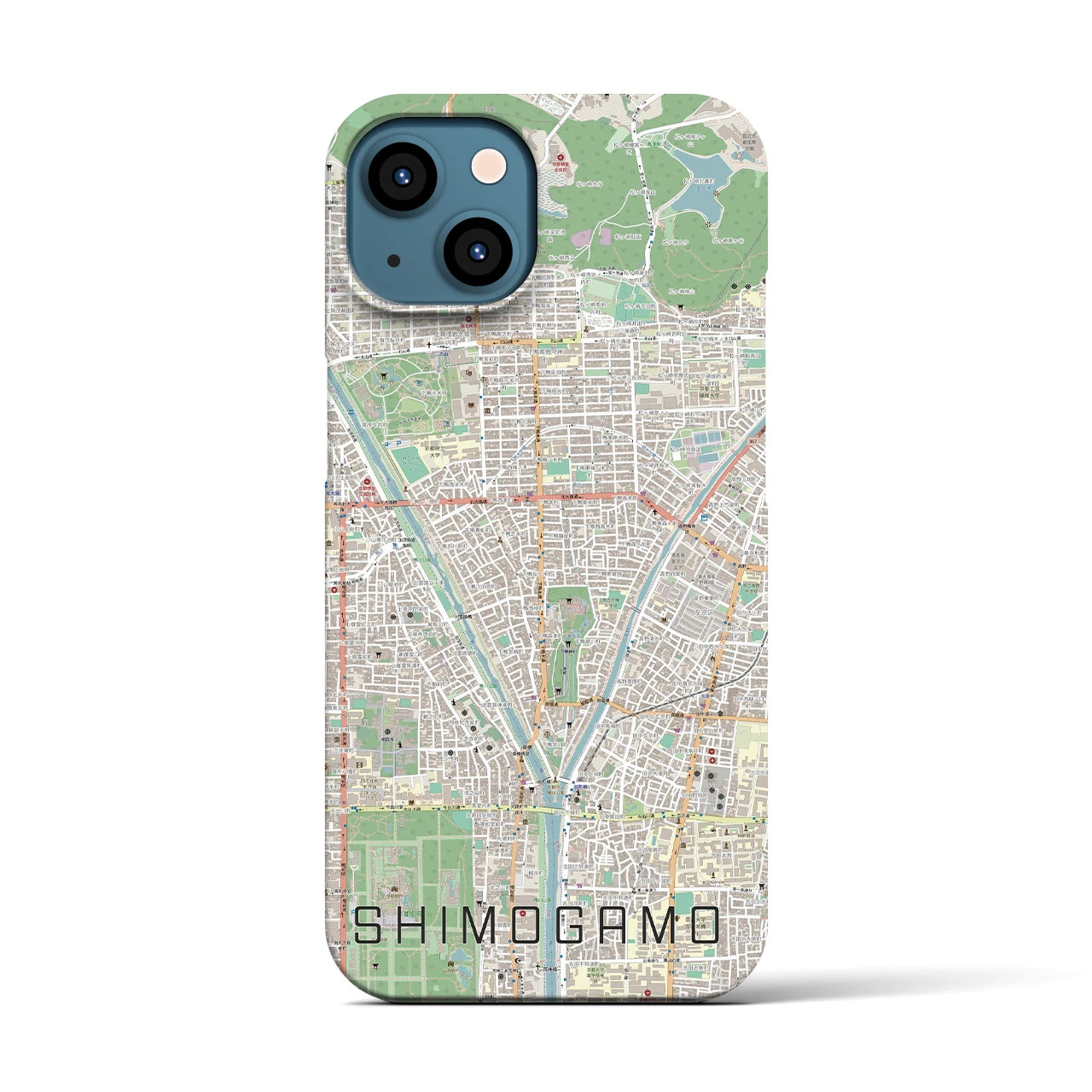 【下鴨(京都府)】地図柄iPhoneケース(バックカバータイプ)