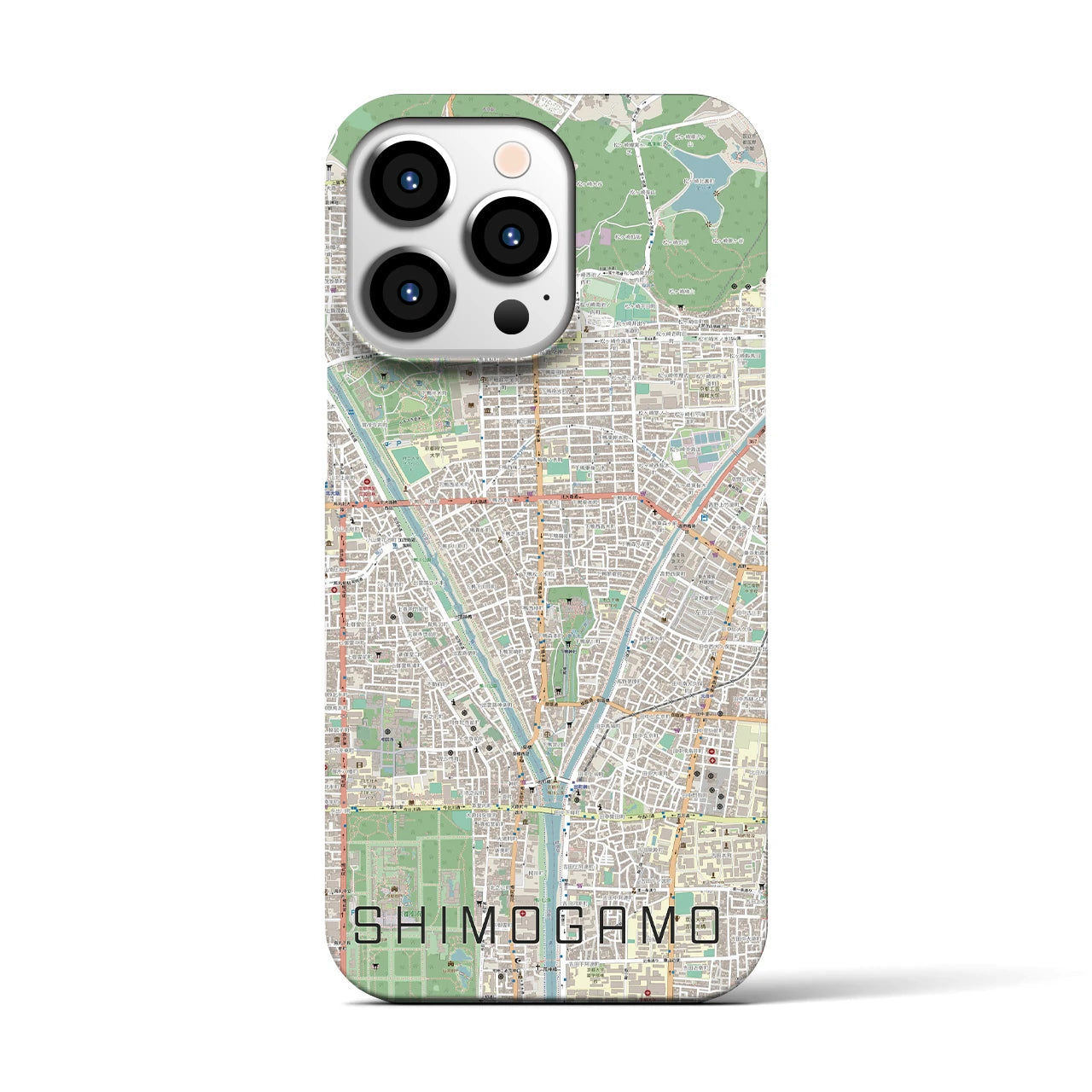 【下鴨(京都府)】地図柄iPhoneケース(バックカバータイプ)