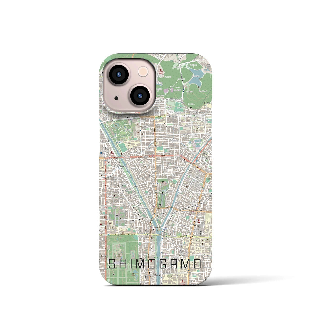 【下鴨(京都府)】地図柄iPhoneケース(バックカバータイプ)