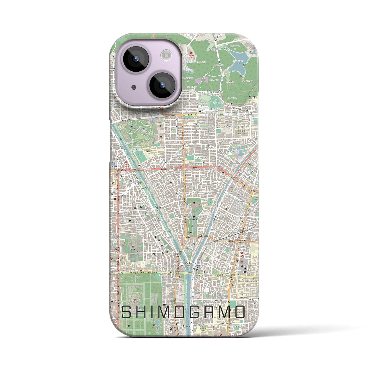 【下鴨(京都府)】地図柄iPhoneケース(バックカバータイプ)