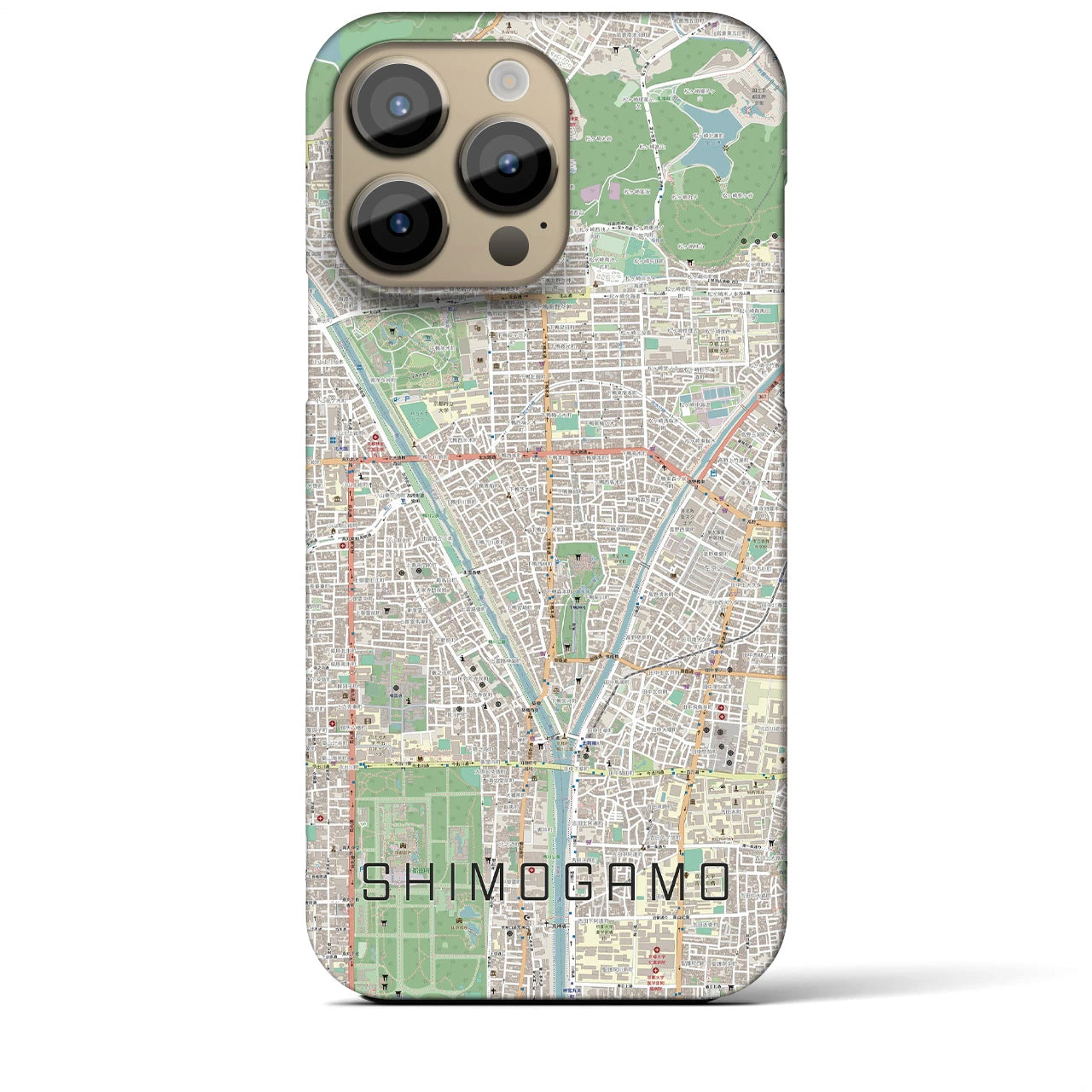 【下鴨(京都府)】地図柄iPhoneケース(バックカバータイプ)