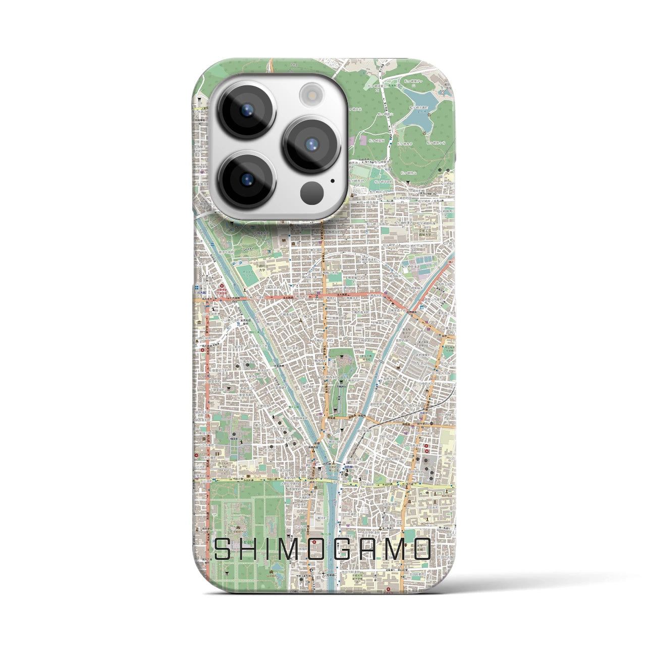 【下鴨(京都府)】地図柄iPhoneケース(バックカバータイプ)