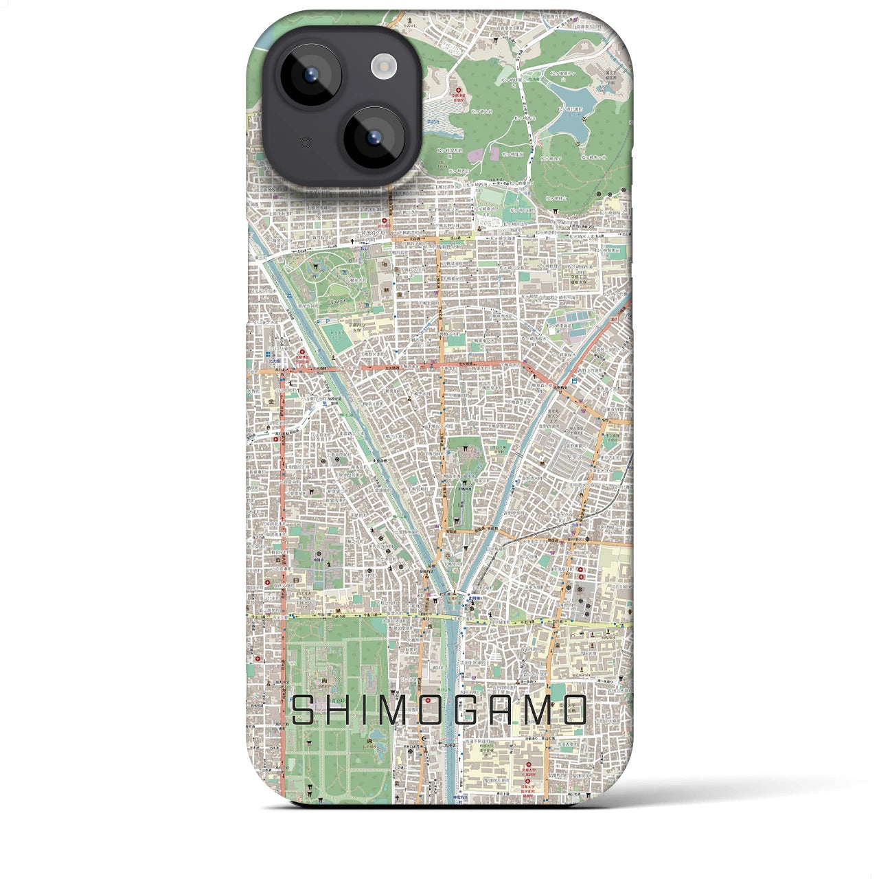 【下鴨(京都府)】地図柄iPhoneケース(バックカバータイプ)