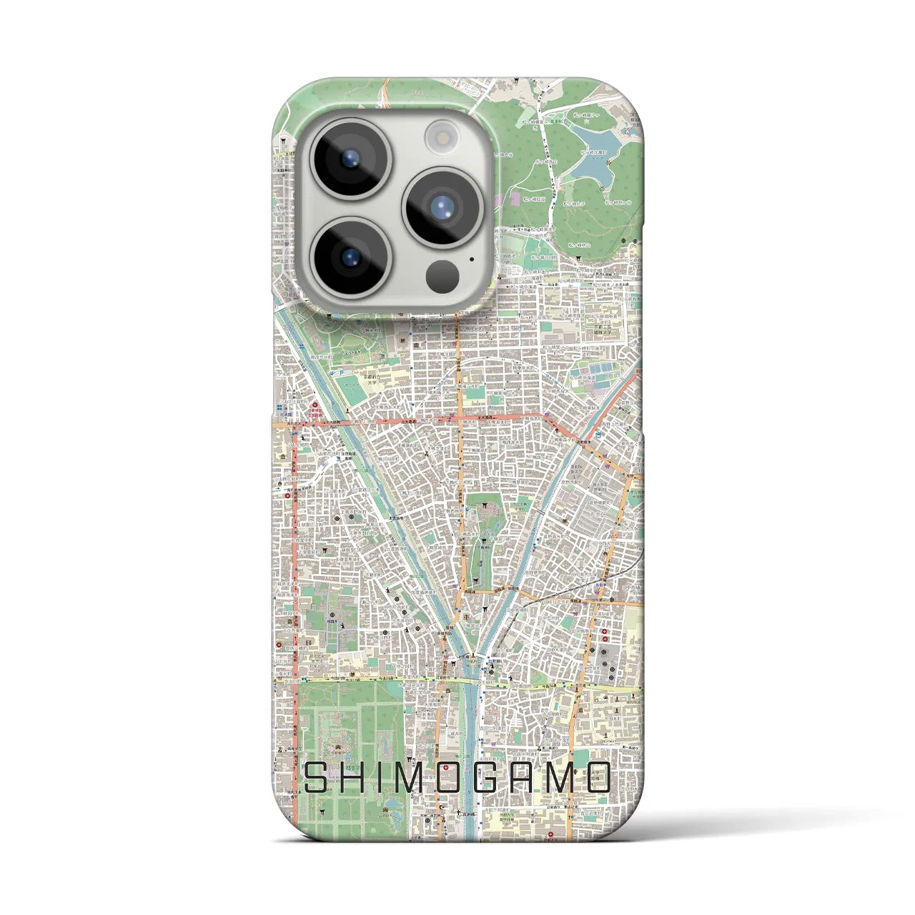 【下鴨(京都府)】地図柄iPhoneケース(バックカバータイプ)