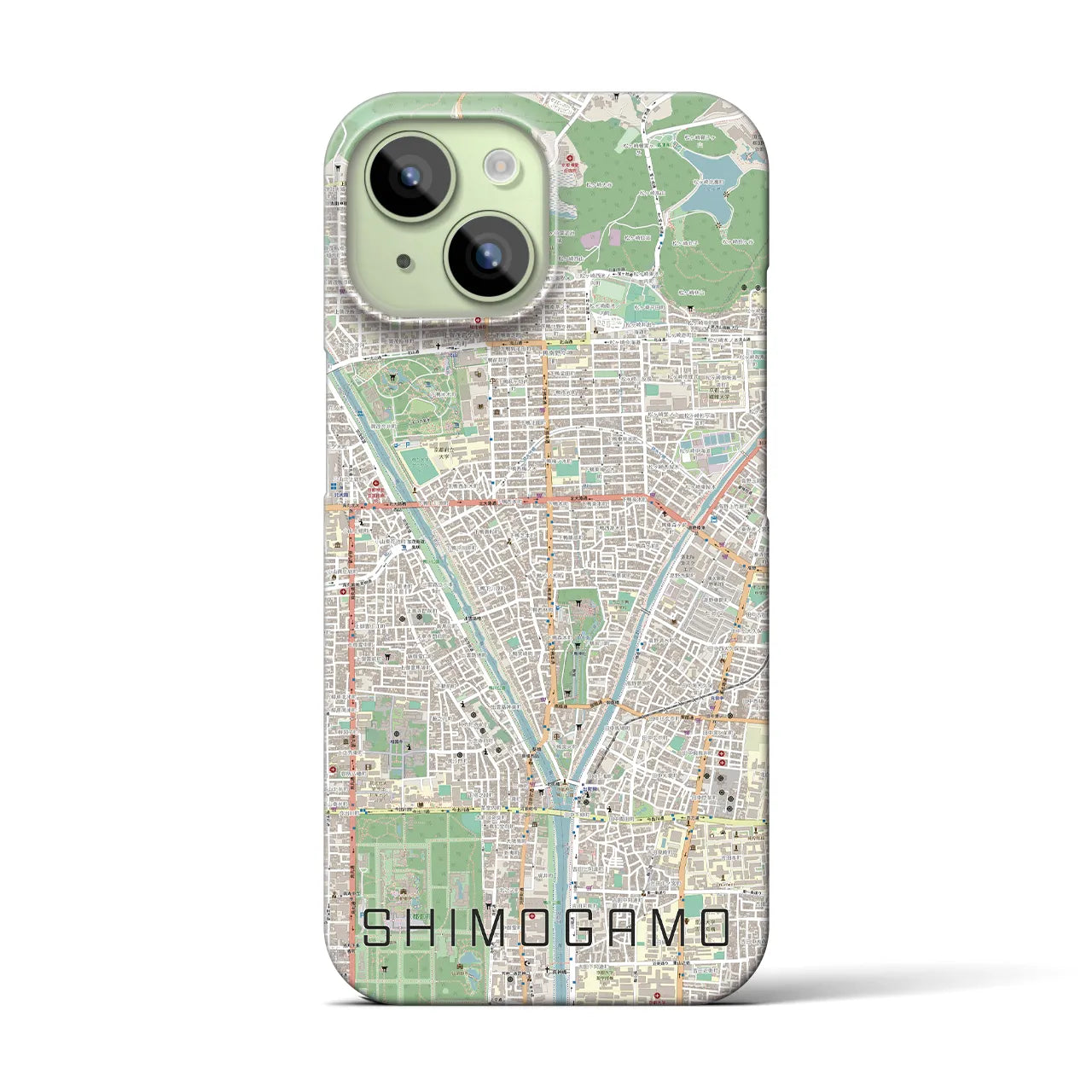 【下鴨(京都府)】地図柄iPhoneケース(バックカバータイプ)