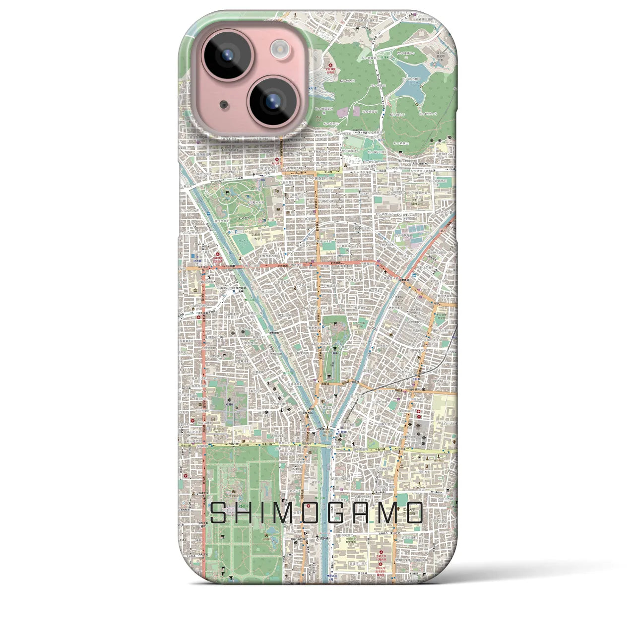 【下鴨(京都府)】地図柄iPhoneケース(バックカバータイプ)