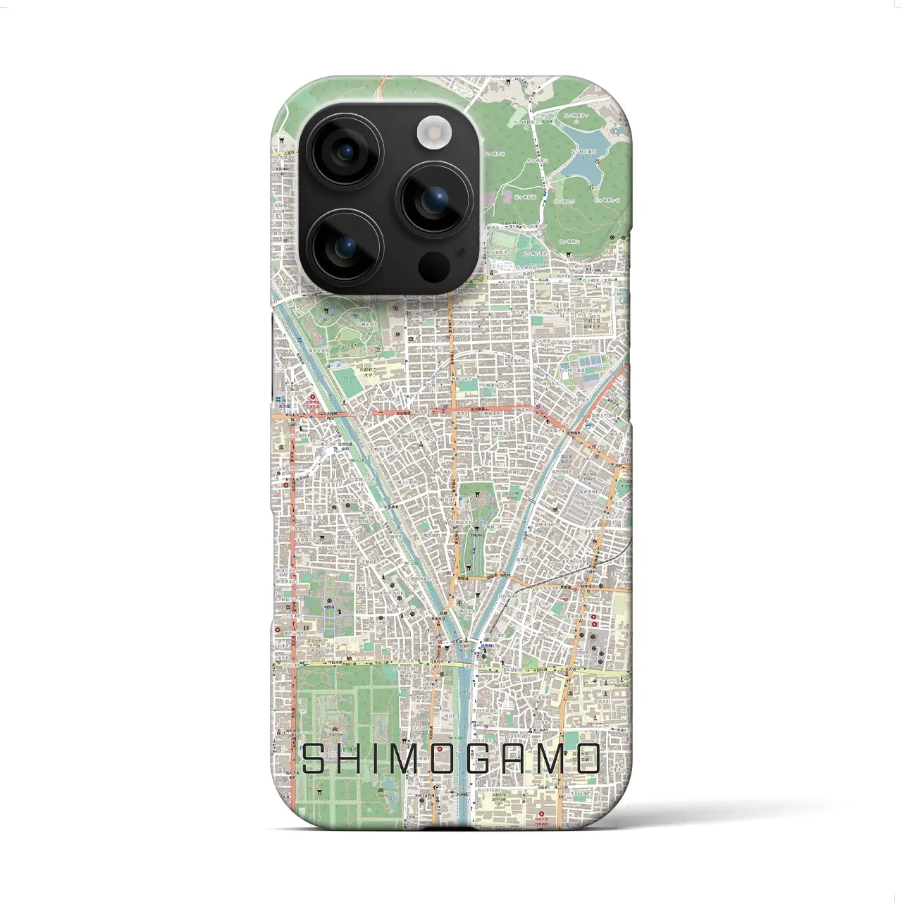 【下鴨(京都府)】地図柄iPhoneケース(バックカバータイプ)