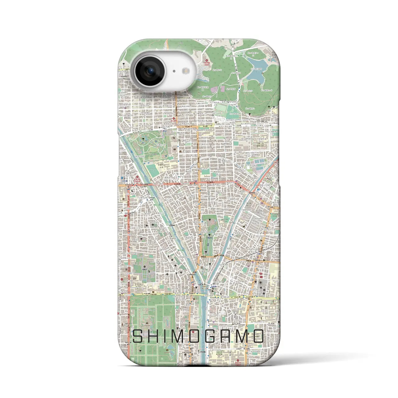 【下鴨(京都府)】地図柄iPhoneケース(バックカバータイプ)