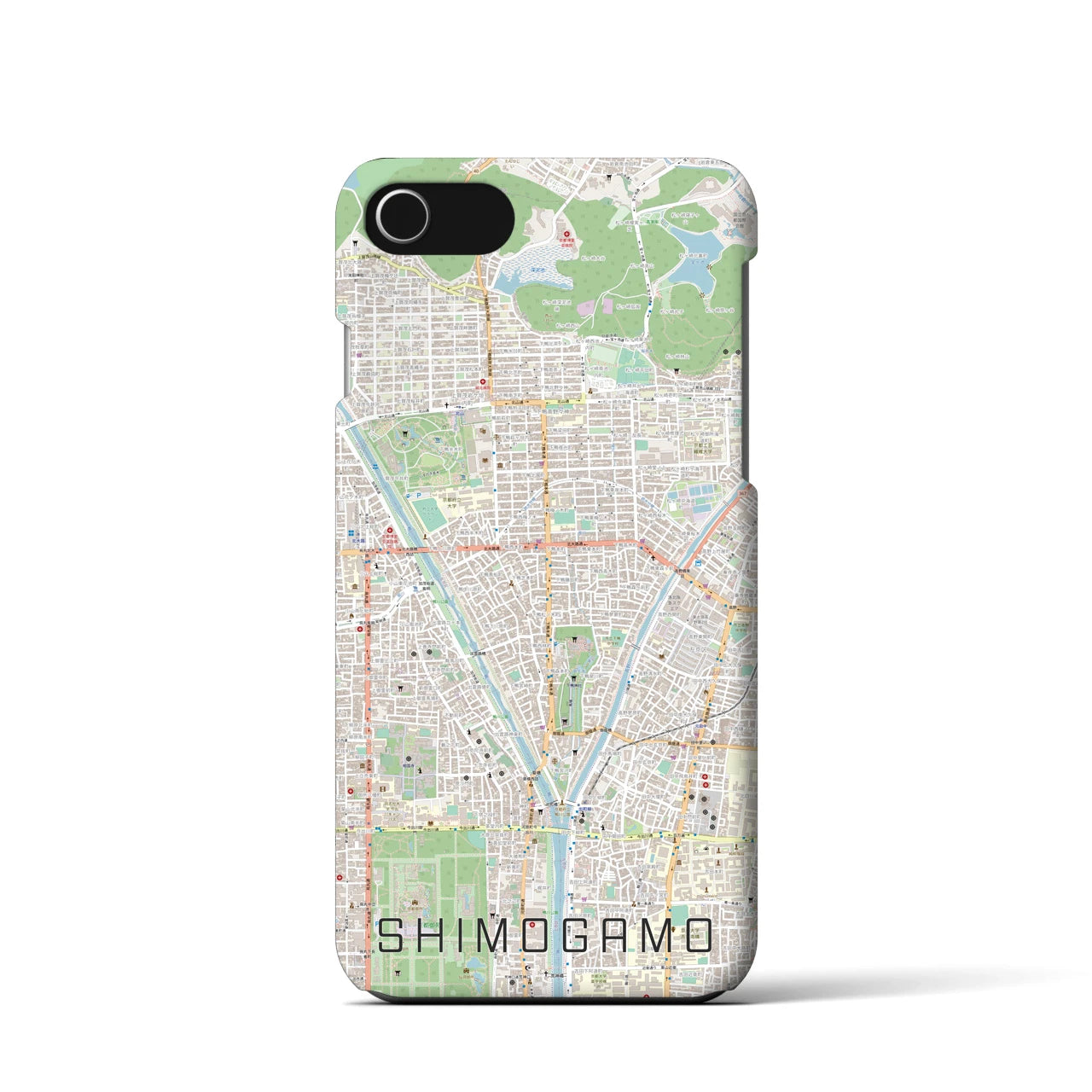 【下鴨(京都府)】地図柄iPhoneケース(バックカバータイプ)