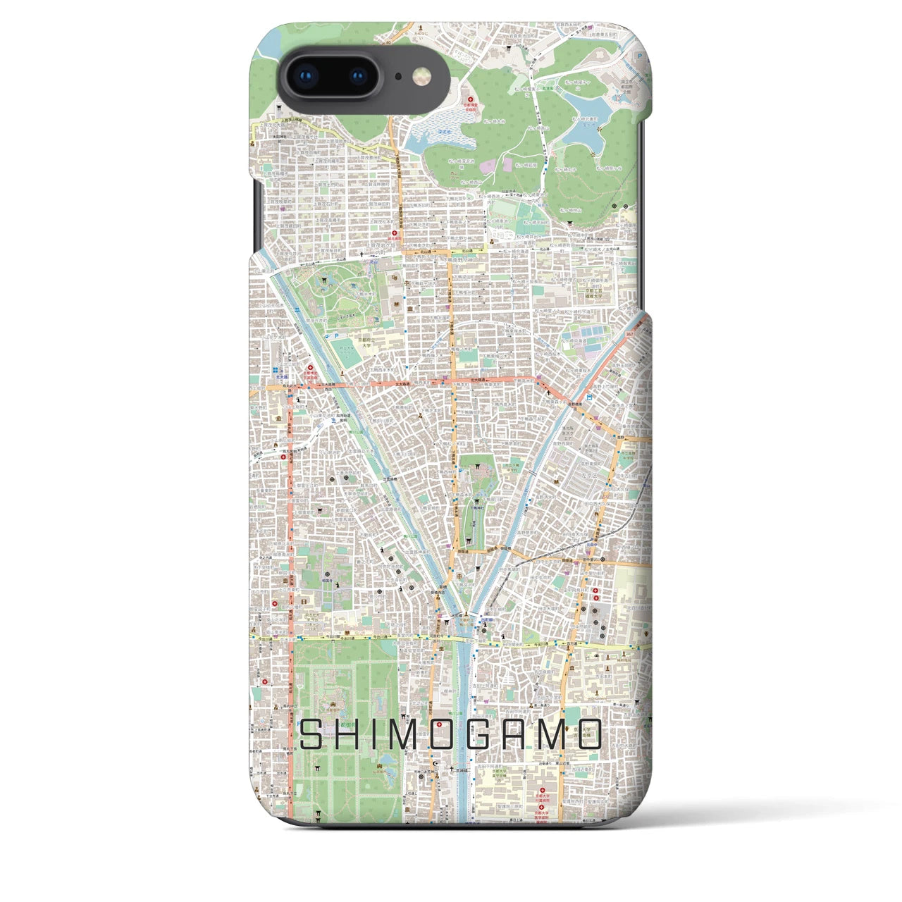 【下鴨(京都府)】地図柄iPhoneケース(バックカバータイプ)