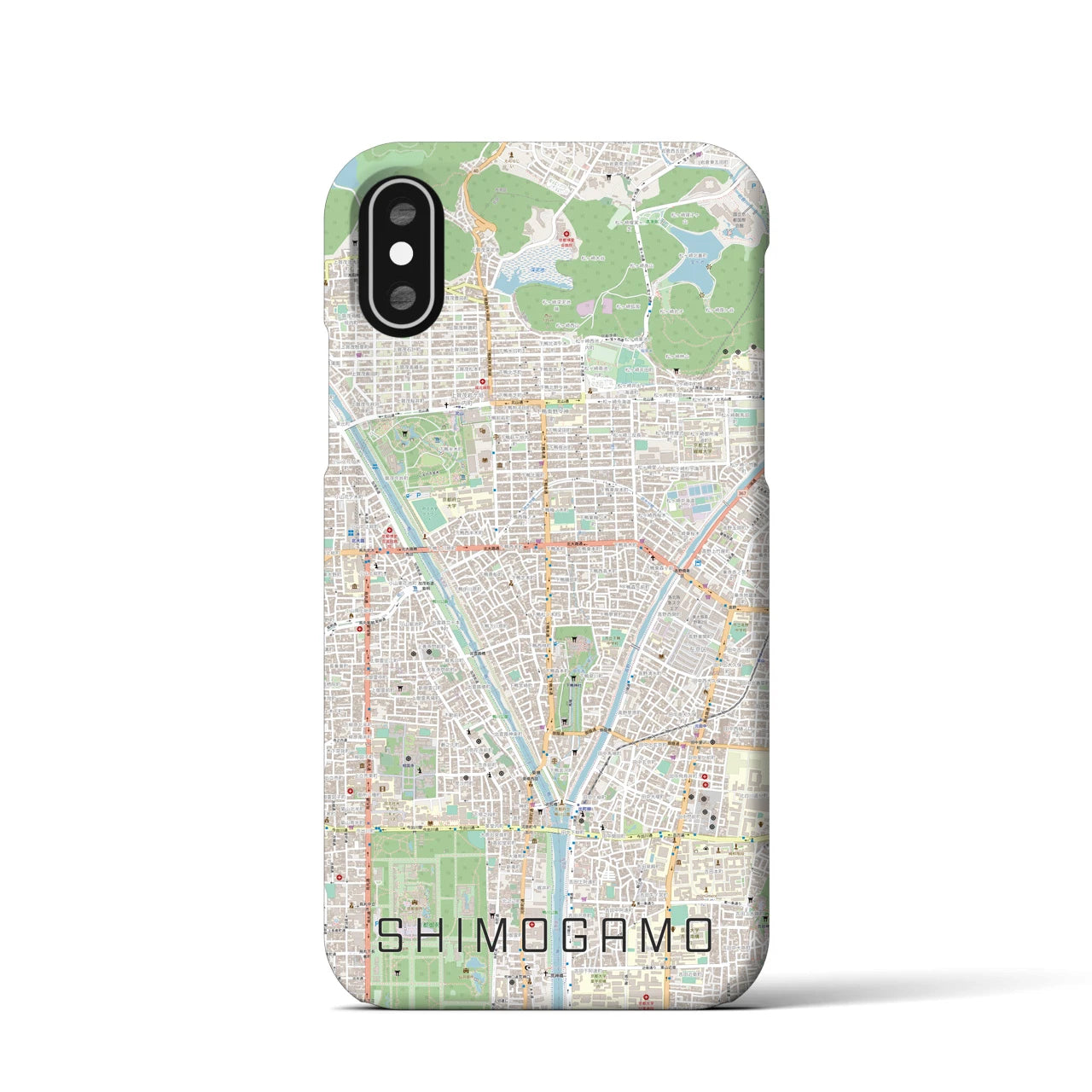 【下鴨(京都府)】地図柄iPhoneケース(バックカバータイプ)
