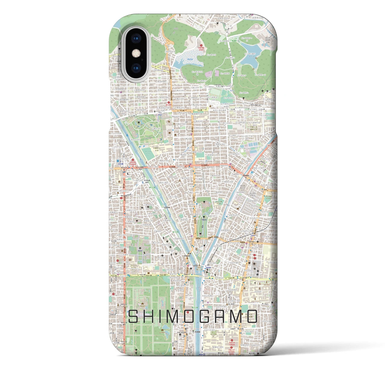 【下鴨(京都府)】地図柄iPhoneケース(バックカバータイプ)