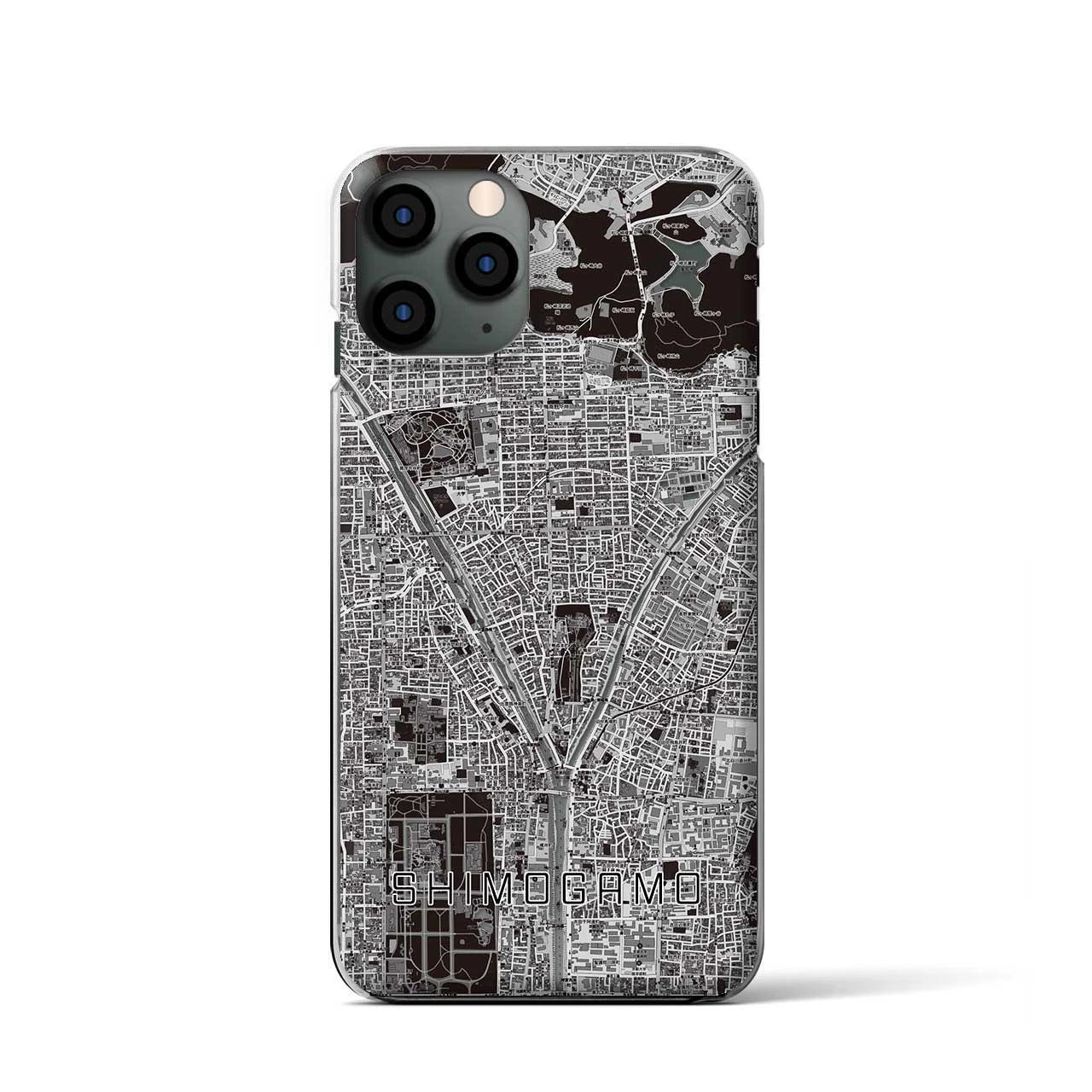 【下鴨(京都府)】地図柄iPhoneケース(クリアタイプ)