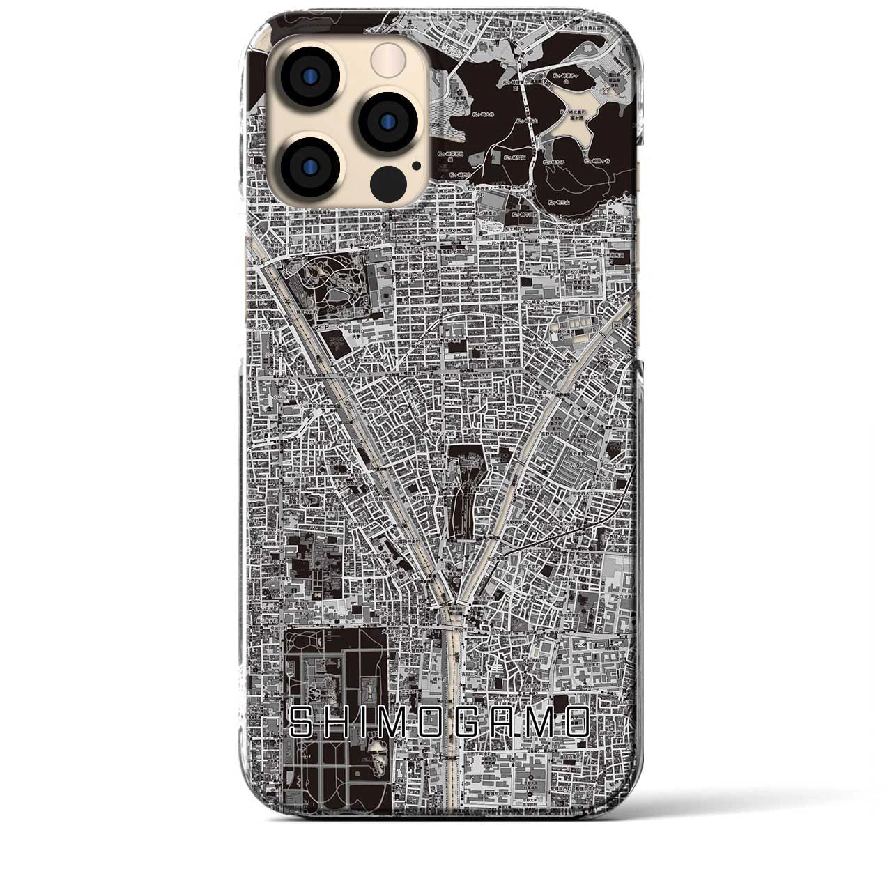 【下鴨(京都府)】地図柄iPhoneケース(クリアタイプ)